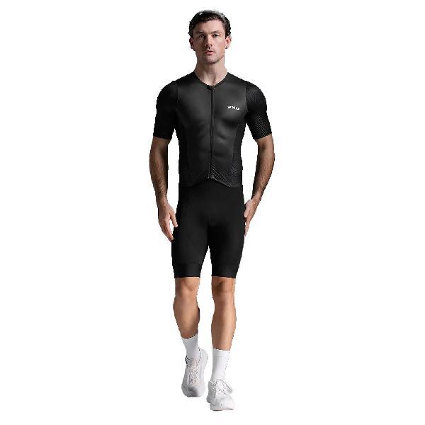 Foto van 2XU Aero Hex Trisuit korte mouw Black/White Heren