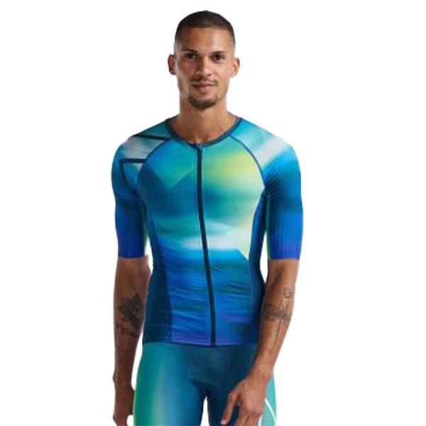 Foto van 2XU Aero tri top korte mouw blauw heren