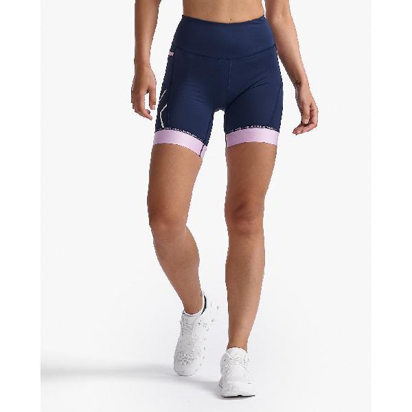 Foto van 2XU Core 7 inch tri shorts blauw/roze dames L