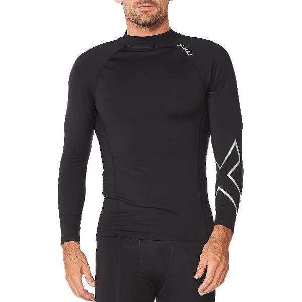Foto van 2XU Ignition Compression Long Sleeve Black/Silver Heren