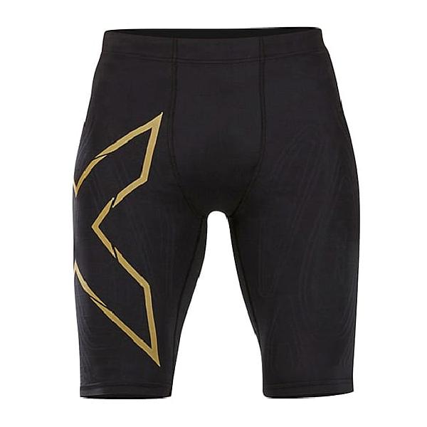 Foto van 2XU Light Speed Compression Shorts Black/Gold Reflective Heren