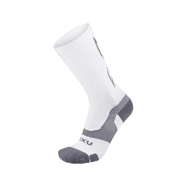 Foto van 2XU Vectr Light Cushion Crew hardloopsokken White/Grey unisex