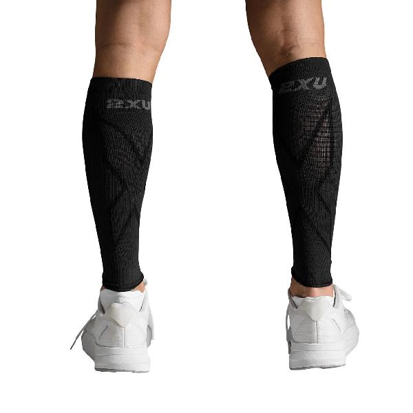 Foto van 2XU X Compression Calf Sleeves Titanium/Black unisex