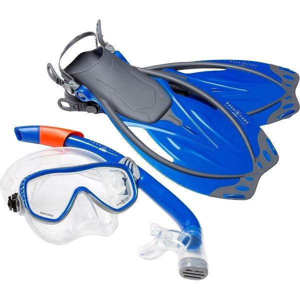 Foto van Aqua Lung Yucatan Pro Snorkelset heren maat S/M blauw