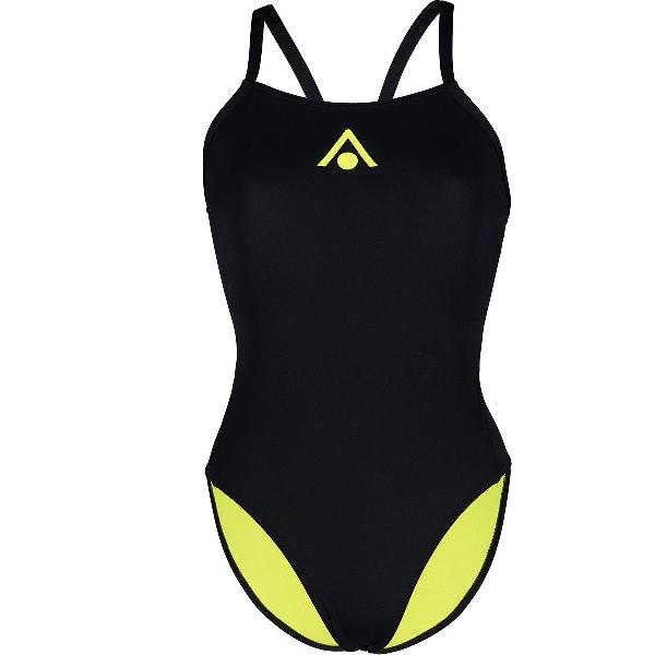 Foto van Aqua Sphere Womens Essential Tie Back Swimsuit - Black/Yellow
