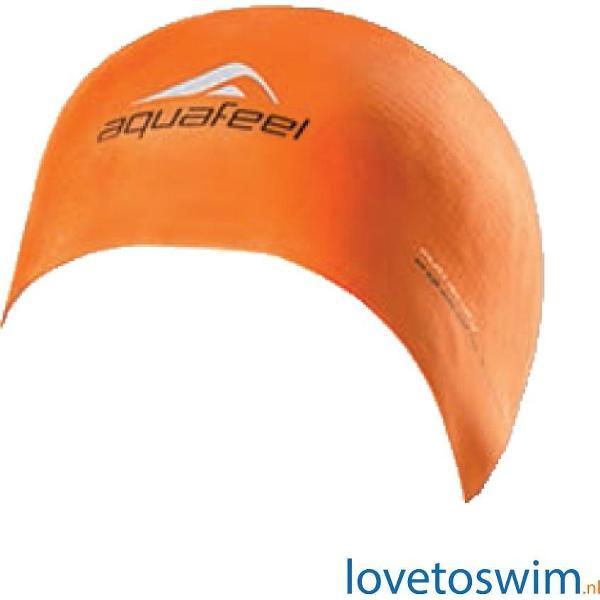 Foto van Aquafeel Pro Siliconen Zwemcap Neon Oranje