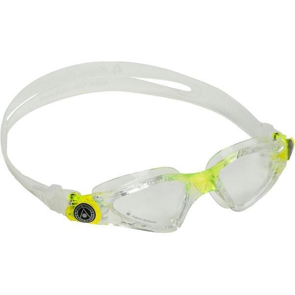 Foto van Aquasphere Kayenne Junior - Zwembril - Kinderen - Clear Lens - Transparant/Lime