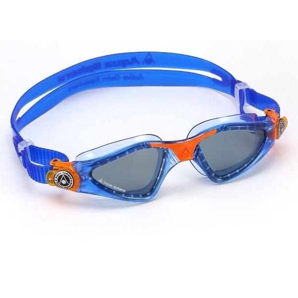 Foto van Aquasphere Kayenne Junior - Zwembril - Kinderen - Dark Lens - Blauw/Oranje