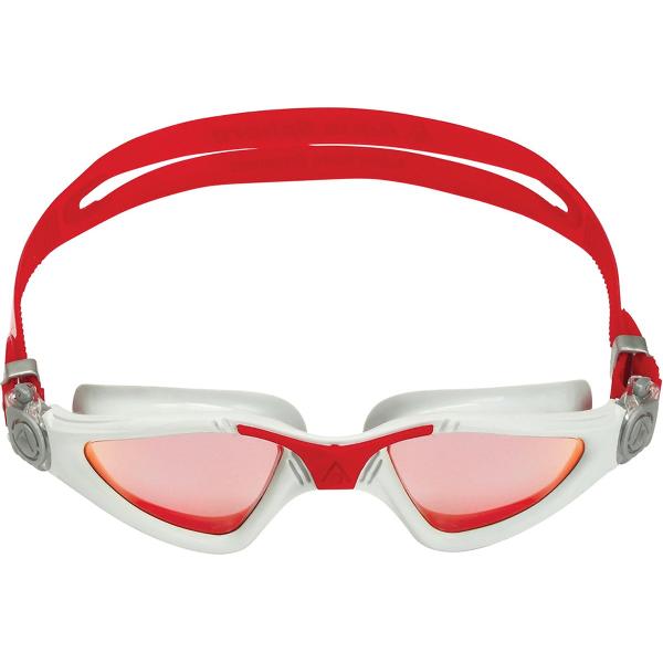 Foto van Aquasphere Kayenne - Zwembril - Volwassenen - Red Titanium Mirrored Lens - Grijs/Rood