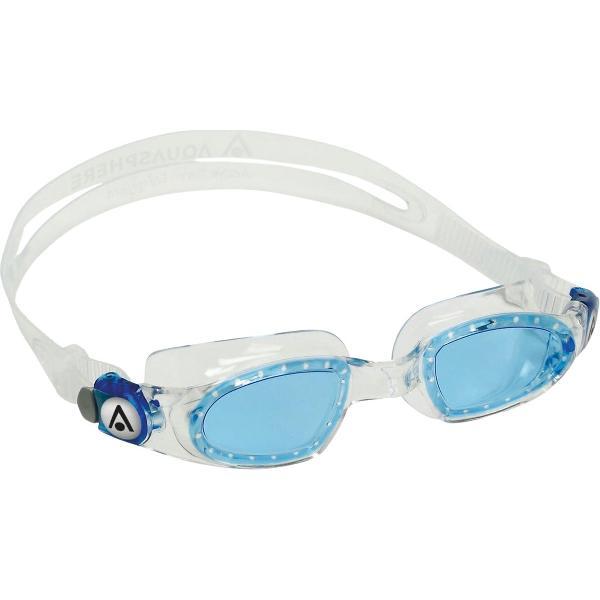 Foto van Aquasphere Mako - Zwembril - Volwassenen - Blue Lens - Transparant/Blauw