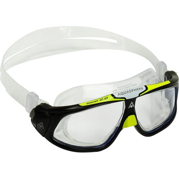 Foto van Aquasphere Seal 2.0 - Zwembril - Volwassenen - Clear Lens - Zwart/Grijs