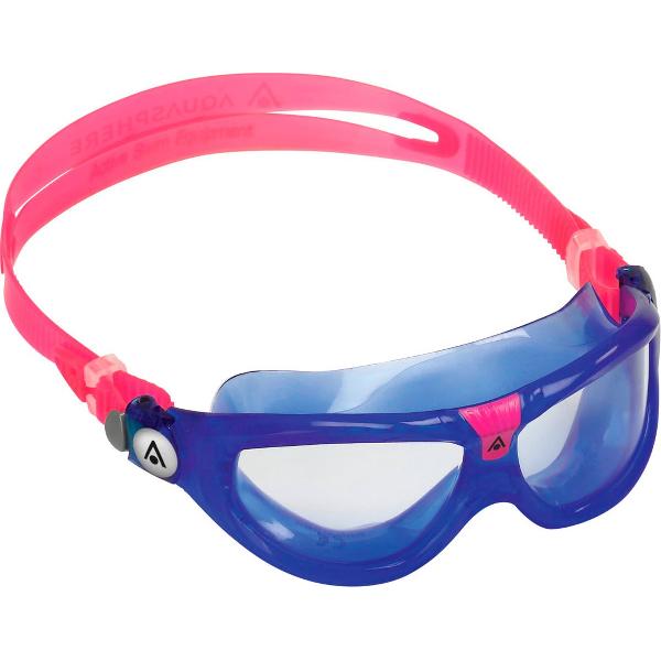 Foto van Aquasphere Seal Kid 2 - Zwembril - Kinderen - Clear Lens - Blauw/Roze