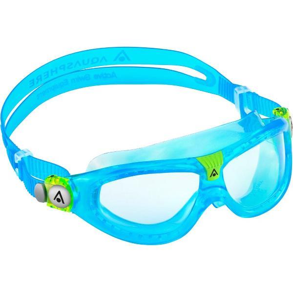 Foto van Aquasphere Seal Kid 2 - Zwembril - Kinderen - Clear Lens - Turquoise/Lime
