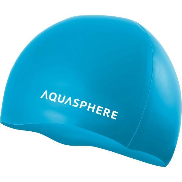 Foto van Aquasphere Silicone Cap - Badmuts - Volwassenen - Blauw/Wit