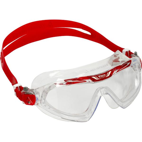 Foto van Aquasphere Vista XP - Zwembril - Volwassenen - Clear Lens - Transparant/Rood