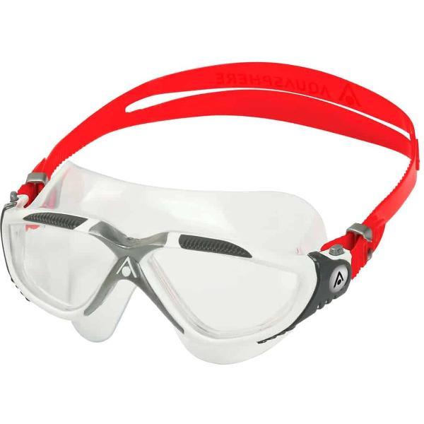 Foto van Aquasphere Vista - Zwembril - Volwassenen - Clear Lens - Wit/Rood