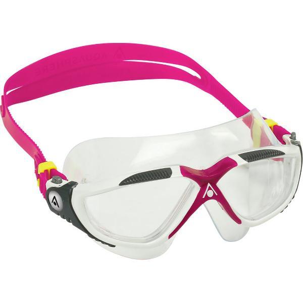 Foto van Aquasphere Vista - Zwembril - Volwassenen - Clear Lens - Wit/Roze