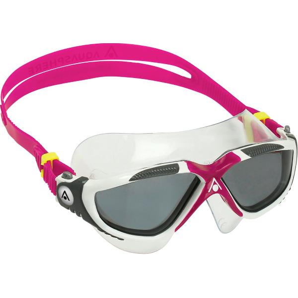 Foto van Aquasphere Vista - Zwembril - Volwassenen - Dark Lens - Wit/Roze