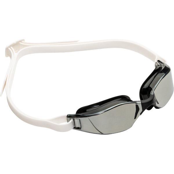 Foto van Aquasphere Xceed - Zwembril - Volwassenen - Silver Titanium Mirrored Lens - Wit/Zwart