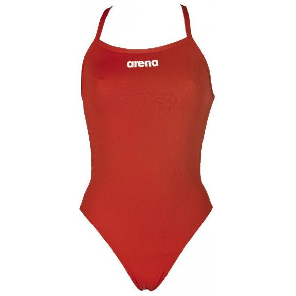 Foto van Arena Solid Light Tech High Swimsuit - Red/White