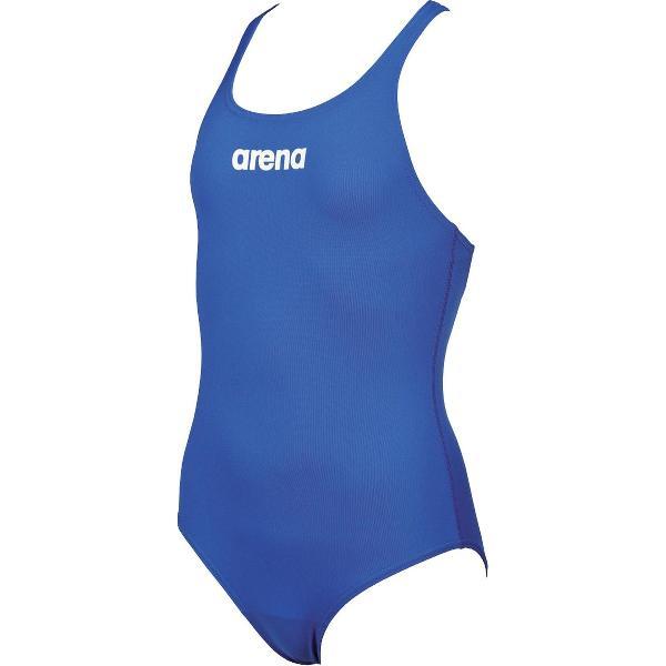 Foto van Arena Solid Swim Pro Badpak Junior Badpak - Maat 164 - Meisjes - blauw