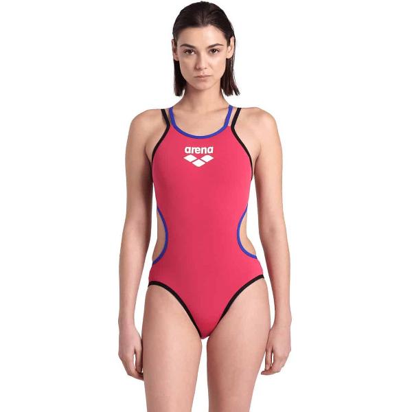 Foto van Arena W One Double Cross Back One Piece Rose Neon-Blue-Black