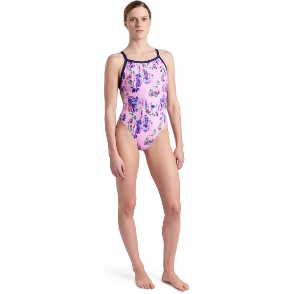 Foto van Arena W Rose Texture Swimsuit Xcross Back multi Pink-Navy