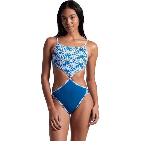 Foto van Arena W Rule Breaker Swimsuit Twist N Mix R white-blue Cosmo