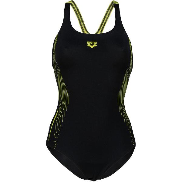 Foto van Arena Womens Graphic Pro Back Swimsuit - Black/Soft Green