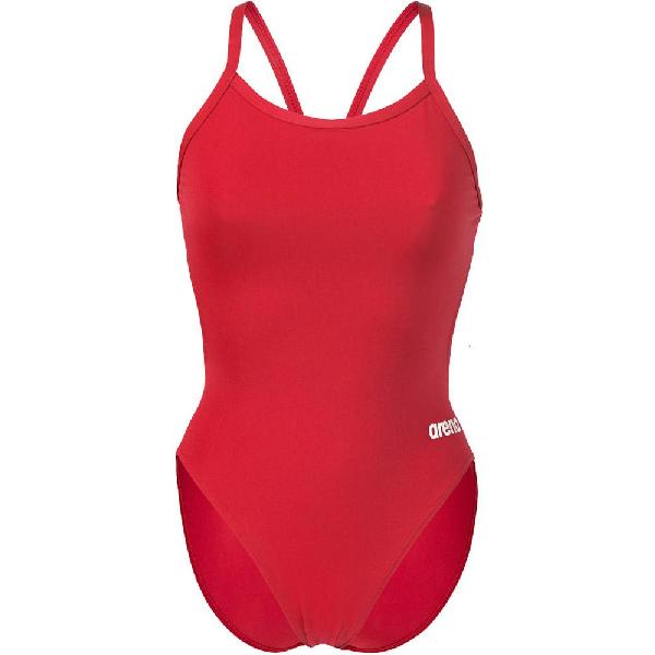 Foto van Arena Women's Team Swimsuit Challenge Solid Swimsuit - Red/White