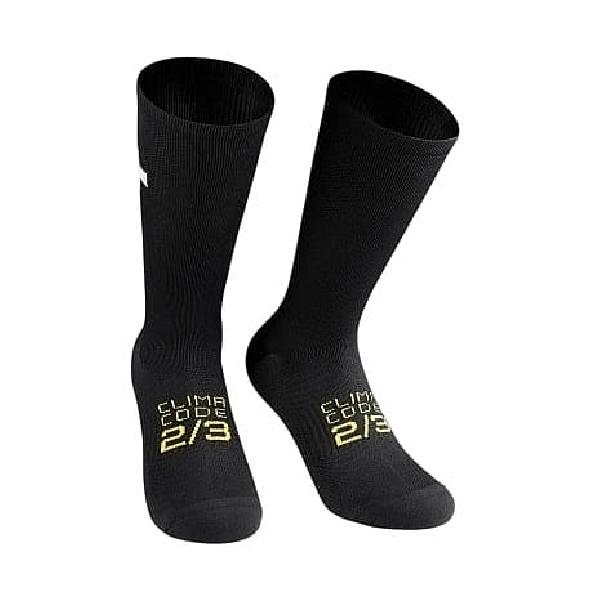 Foto van Assos spring/fall P1 fietssokken zwart unisex