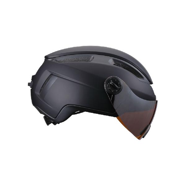 Foto van BBB helm Indra faceshield smoke mirror lens mat zwart L