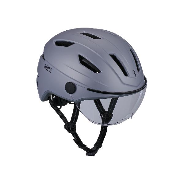Foto van BBB helm Move faceshield transparant mat grijs L