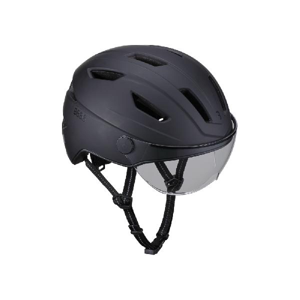 Foto van BBB helm Move faceshield transparant mat zwart L