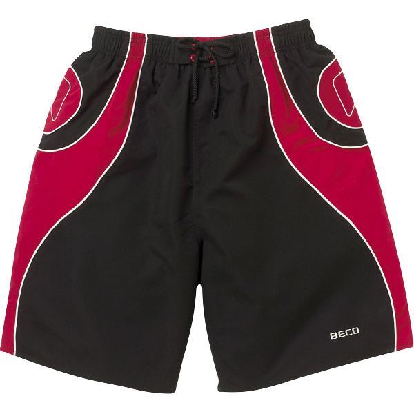 Foto van BECO shorts, binnenbroekje, elastische band, ca. 52 cm, zwart-rood, maat L