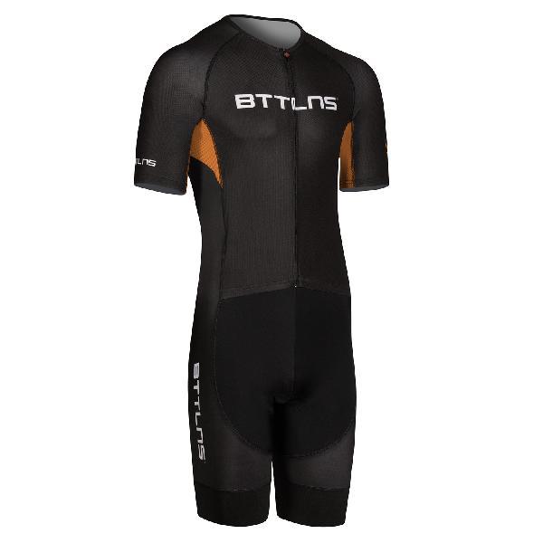 Foto van BTTLNS Chimera 1.0 basic trisuit korte mouw zwart/oranje heren XXXL