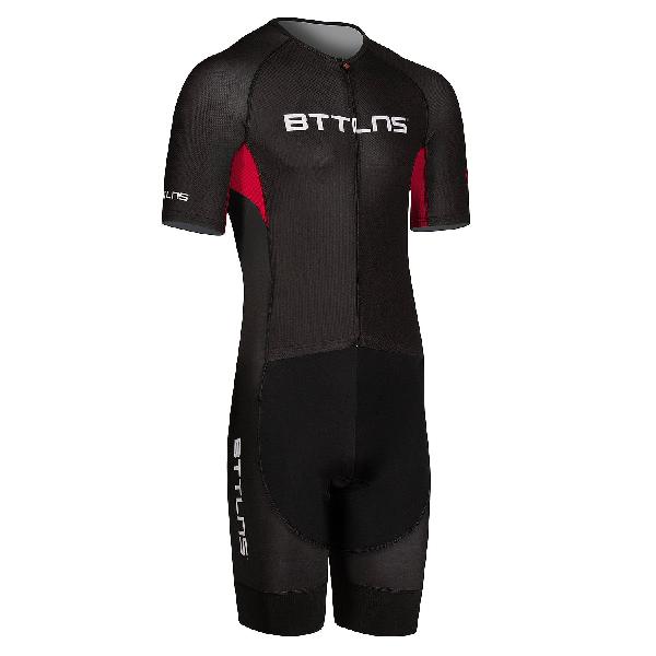 Foto van BTTLNS Chimera 1.0 basic trisuit korte mouw zwart/rood heren