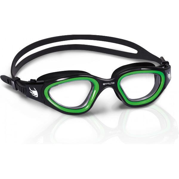Foto van BTTLNS Ghiskar 1.0 transparante lenzen zwembril zwart/groen