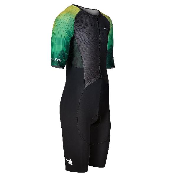 Foto van BTTLNS Nemean 1.0 pro aero trisuit korte mouw groen heren