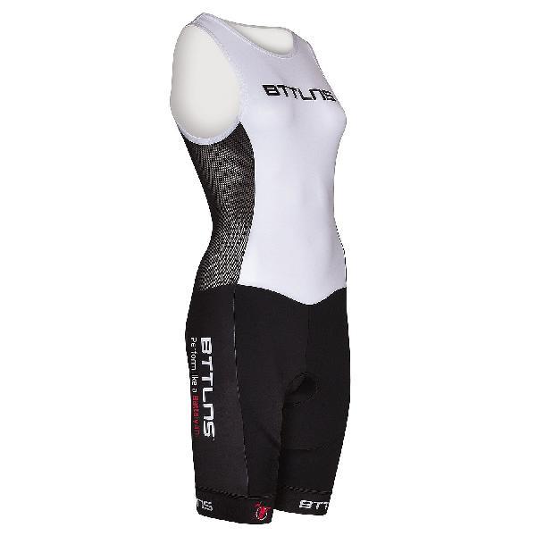 Foto van BTTLNS Nemesis 1.0 ITU trisuit mouwloos 2022 dames zwart/wit