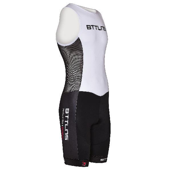 Foto van BTTLNS Nemesis 1.0 ITU trisuit mouwloos 2022 heren zwart/wit