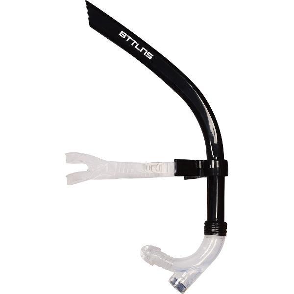 Foto van BTTLNS Snorkel - Verstelbare snorkel - Flexibel mondstuk - Ingebouwde ontluchtingsklep - Comfortabele zwemervaring - Hodor 1.0 - Zwart - One size