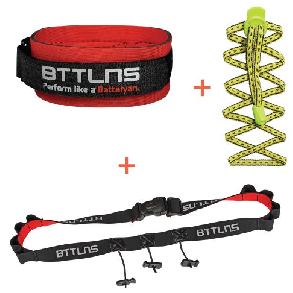 Foto van BTTLNS Triathlon accessoires voordeel pakket geel