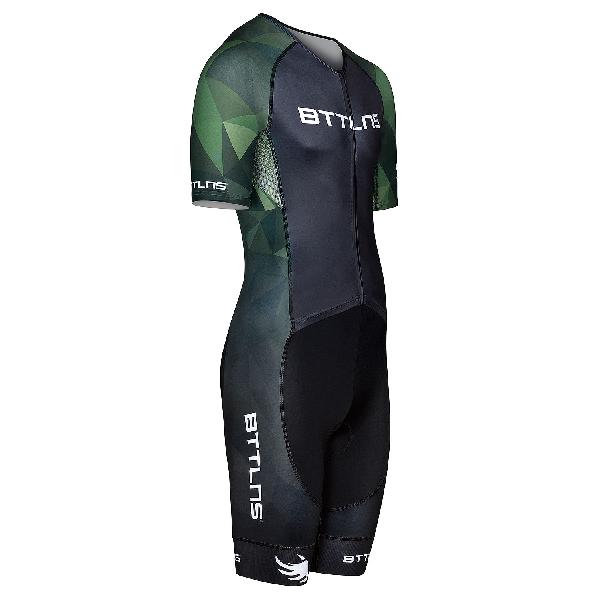Foto van BTTLNS Typhon 2.0 SE trisuit korte mouw groen heren