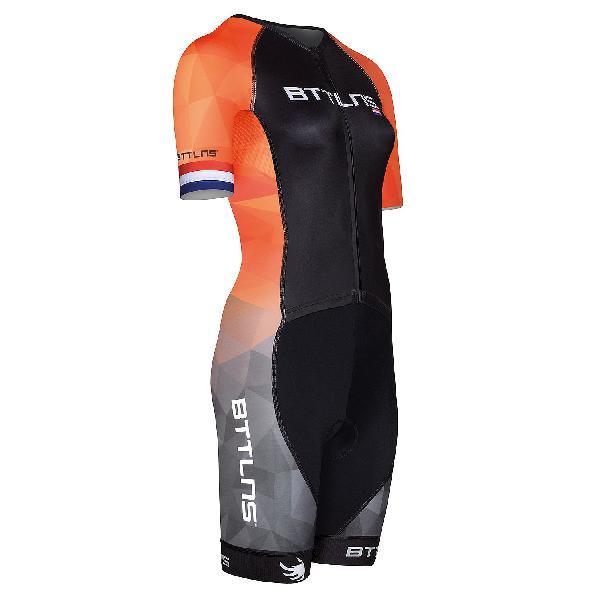 Foto van BTTLNS Typhon 2.0 SE trisuit korte mouw oranje dames