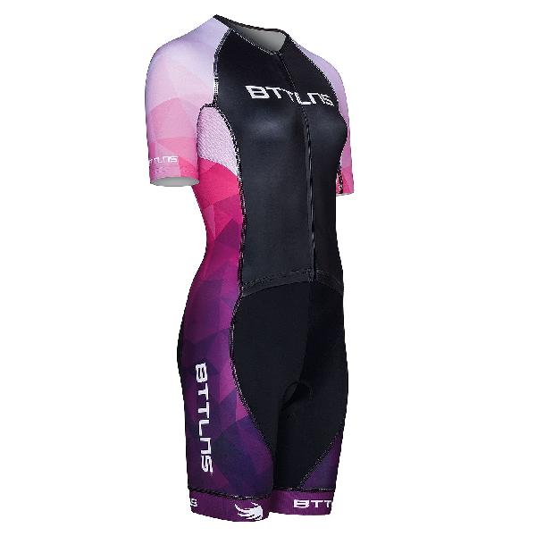Foto van BTTLNS Typhon 2.0 SE trisuit korte mouw paars dames