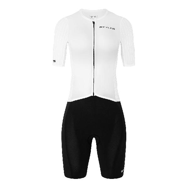 Foto van BTTLNS Zephyros One hyper aero trisuit korte mouw Divine Black/Pearl White dames
