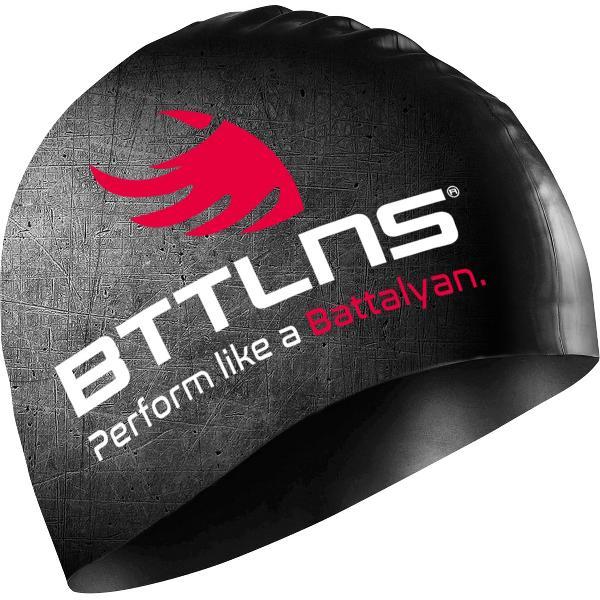 Foto van BTTLNS badmuts - swim cap - siliconen badmuts unisex - Absorber 2.0 SE - zwart-rood - one size