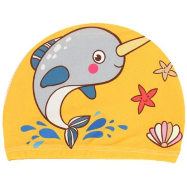 Foto van Badmuts kind - douchemuts - kinderen - zwemmen - kind - meisje - jongen - dolfijn geel