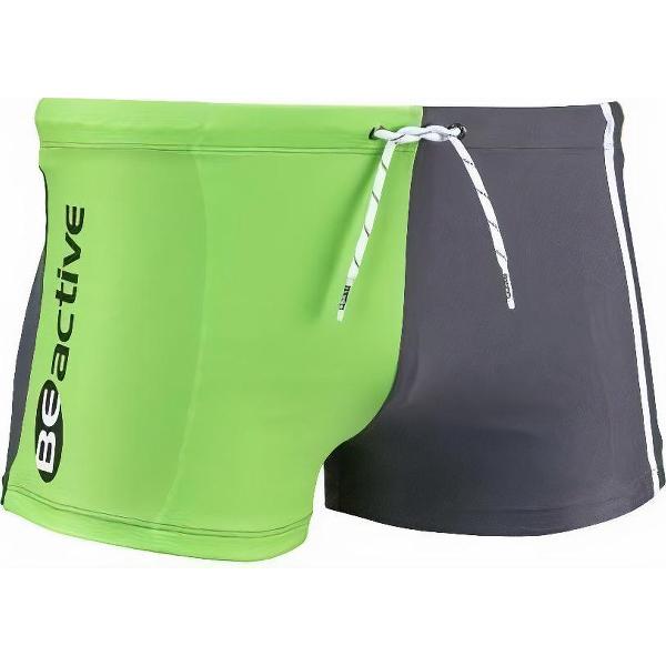 Foto van Beco Zwemboxer Beactive Heren Polyamide Groen/grijs Maat M